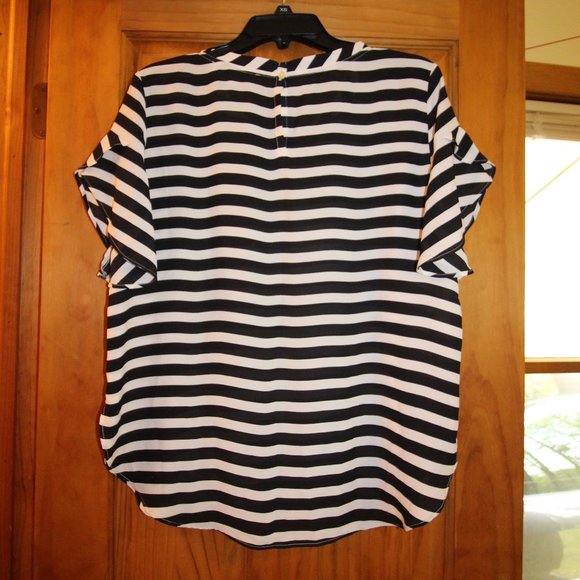 LOFT Petal Sleeve Striped Tee - Picture 3 of 5
